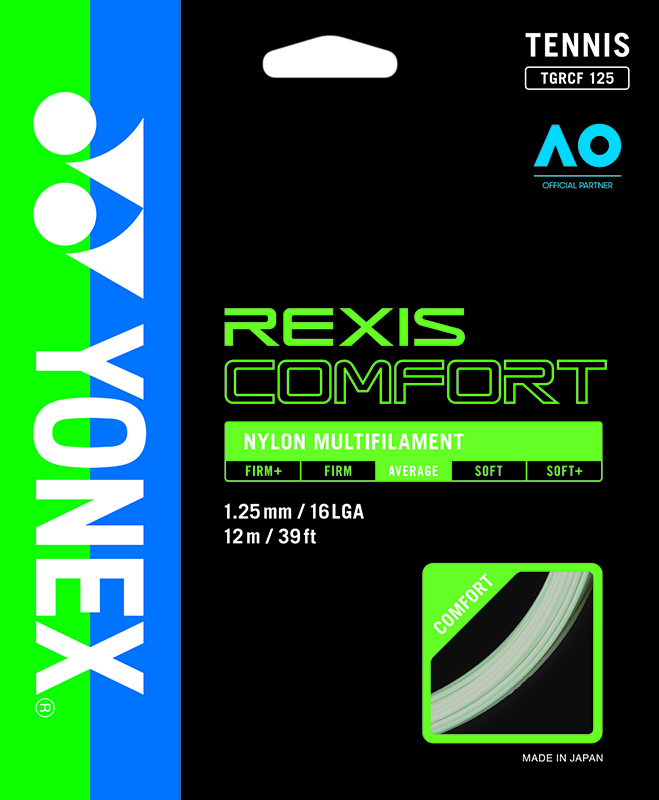 反発性と耐久性に優れたストリング「REXIS(レクシス)」から新たに2