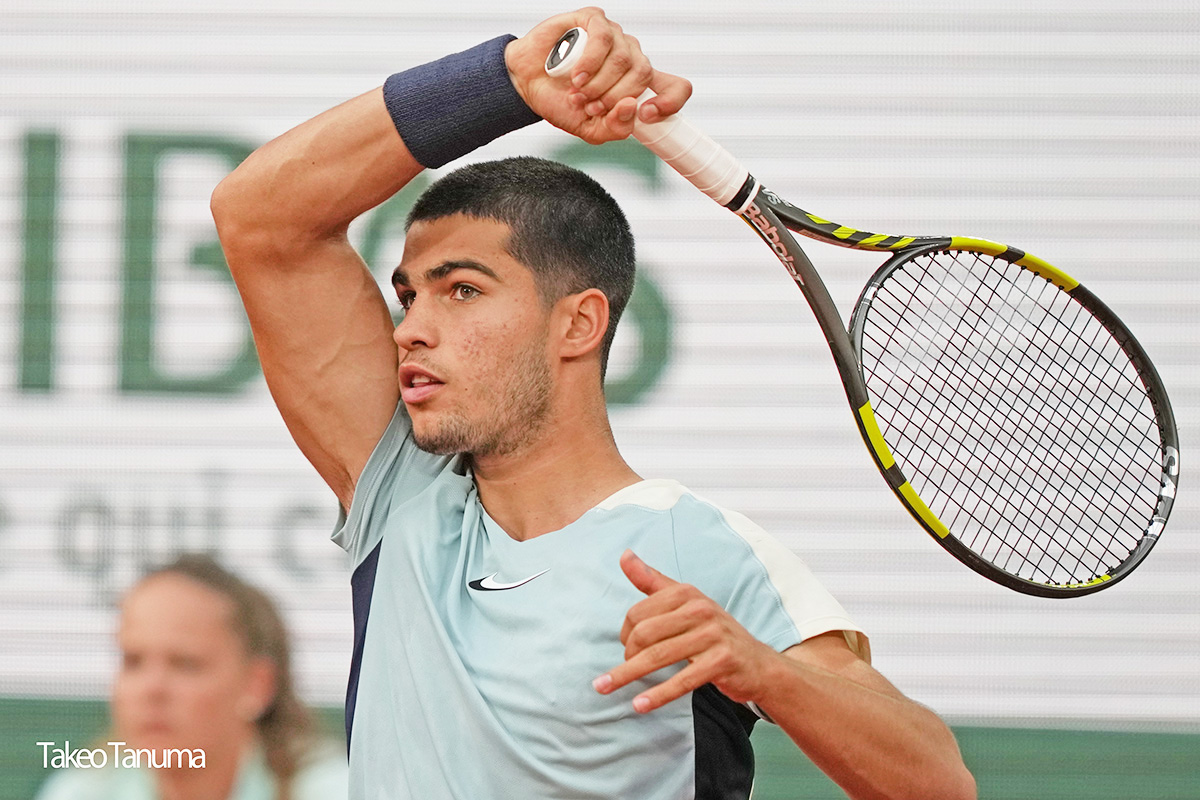 テニス カルロス・アルカラス 直筆サイン入り 写真 2L カルロス・アルカラス直筆サイン入りウィルソンUSオープンテニス