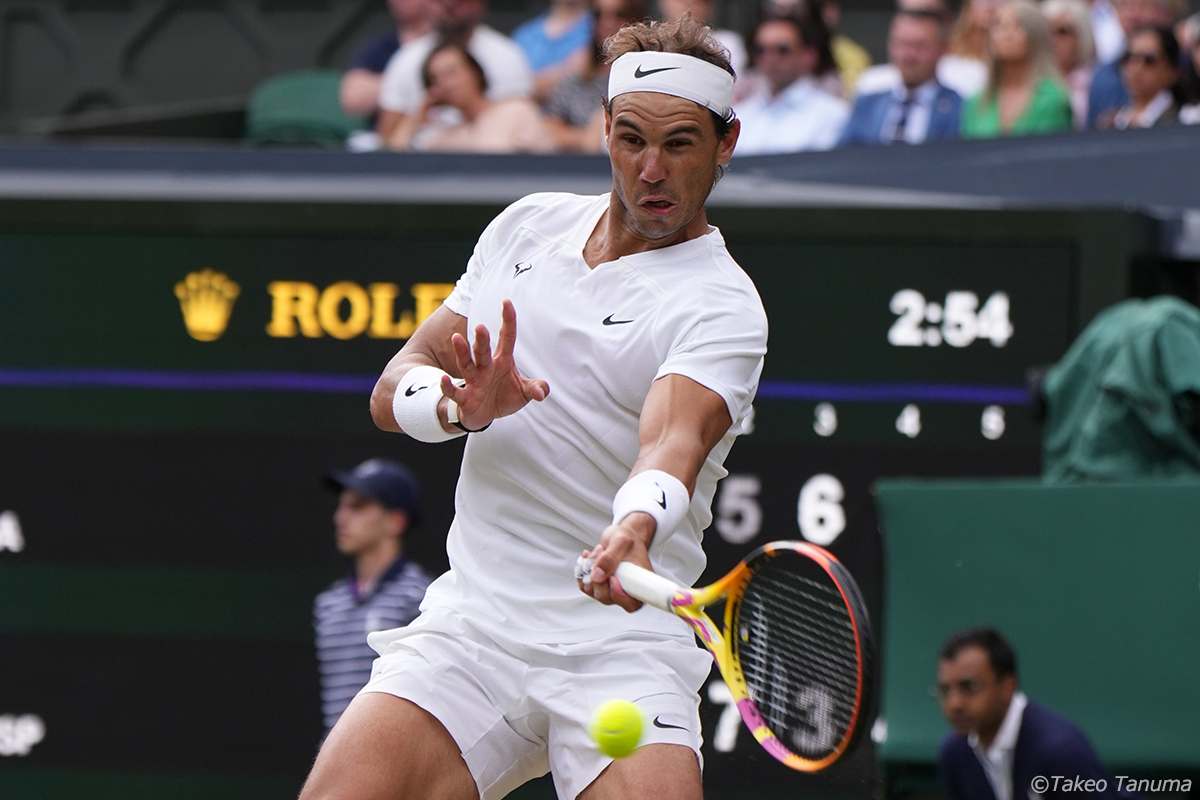 （NEWKING）ナダル　ナイキ　NIKE　テニス　ウィンブルドン ナダルが4時間21分の熱戦の末に4強! 腹筋痛を押してプレーし、フリッツ