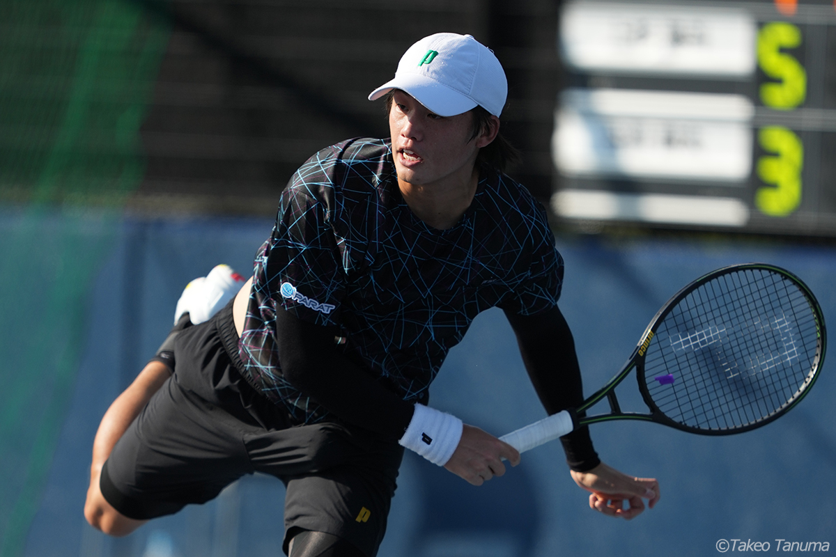 予選から出場の上杉海斗が単複8強。関口周一は3回戦敗退でコートを去る