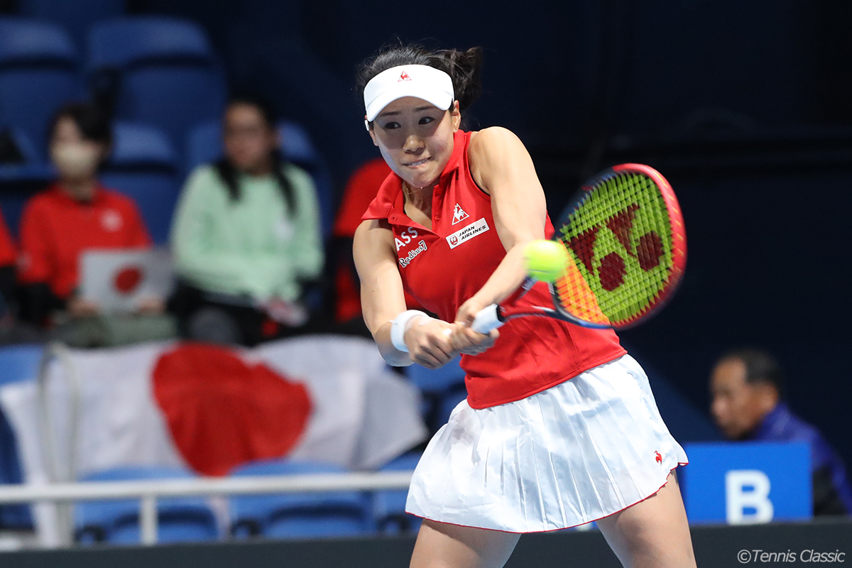 日比野菜緒が勝利を挙げて女子国別対抗戦BJK杯は1勝1敗で2日目へ