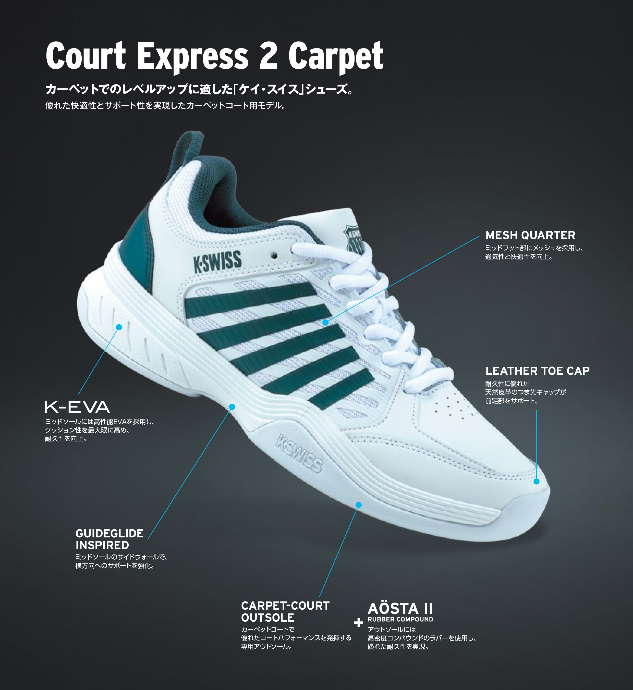 K-SWISS - K-SWISS テニスシューズ    Court Express 27.5㌢ K-SWISS - K-SWISS テニスシューズ Court Express 27.5㌢の通販