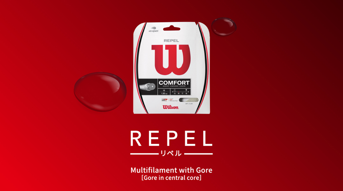 ウイルソンから雨や湿度に強い唯一無二のストリング「REPEL」が7月10日