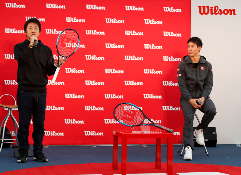 錦織圭選手×ウイルソン記者会見開催! 本人が語る、新たな武器